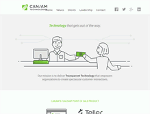 Tablet Screenshot of canamtechnologies.com